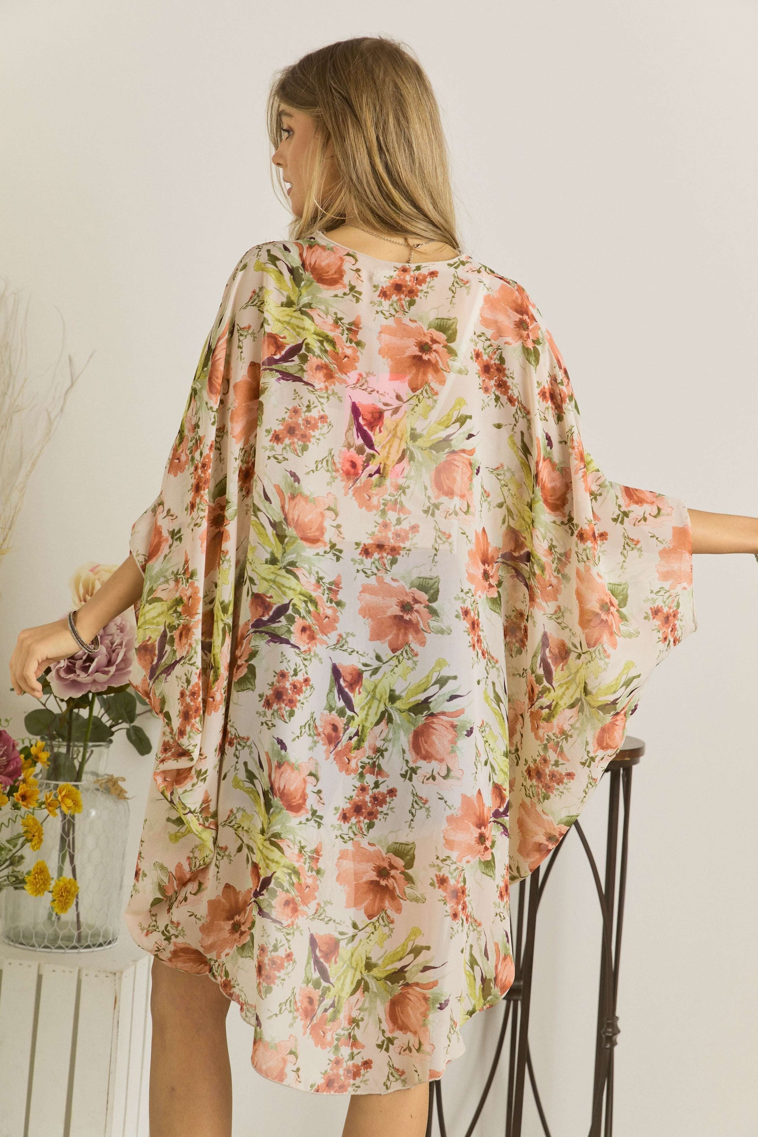 FLORAL KIMONO CARDIGAN (C61)