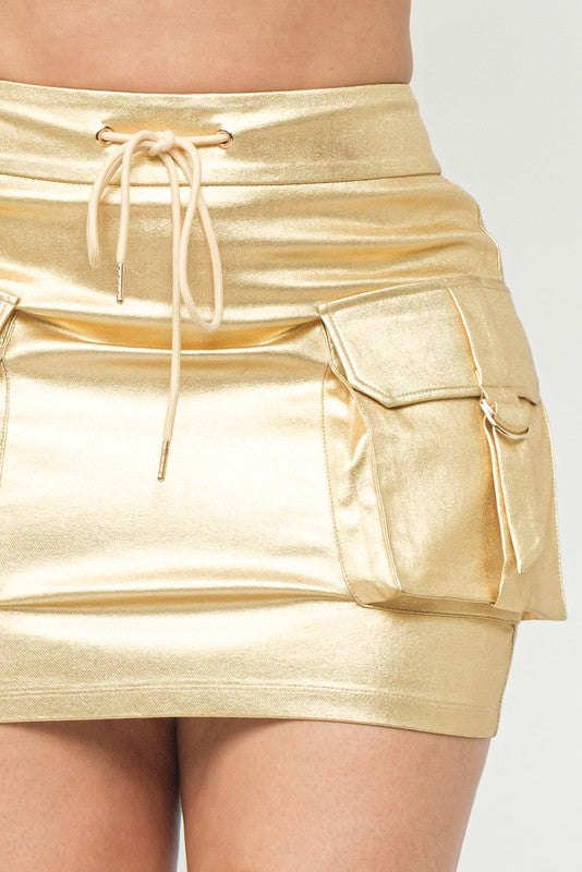 CARGO MINI SKIRT-BeautyRosee Boutique