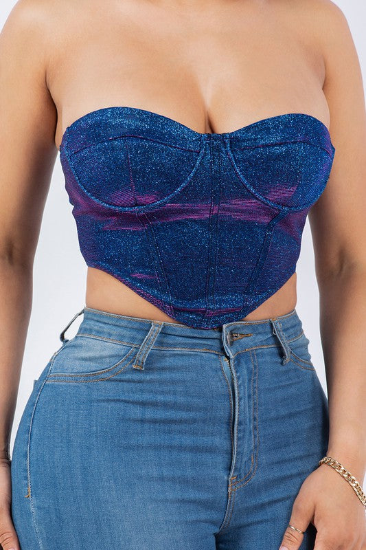 Blue Iridescence Top-BeautyRosee Boutique