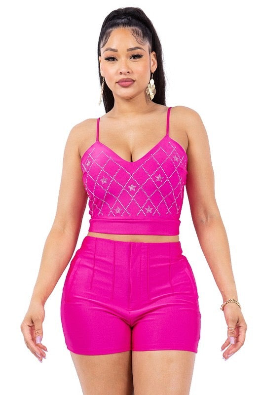 Hot Pink Bling Top-BeautyRosee Boutique