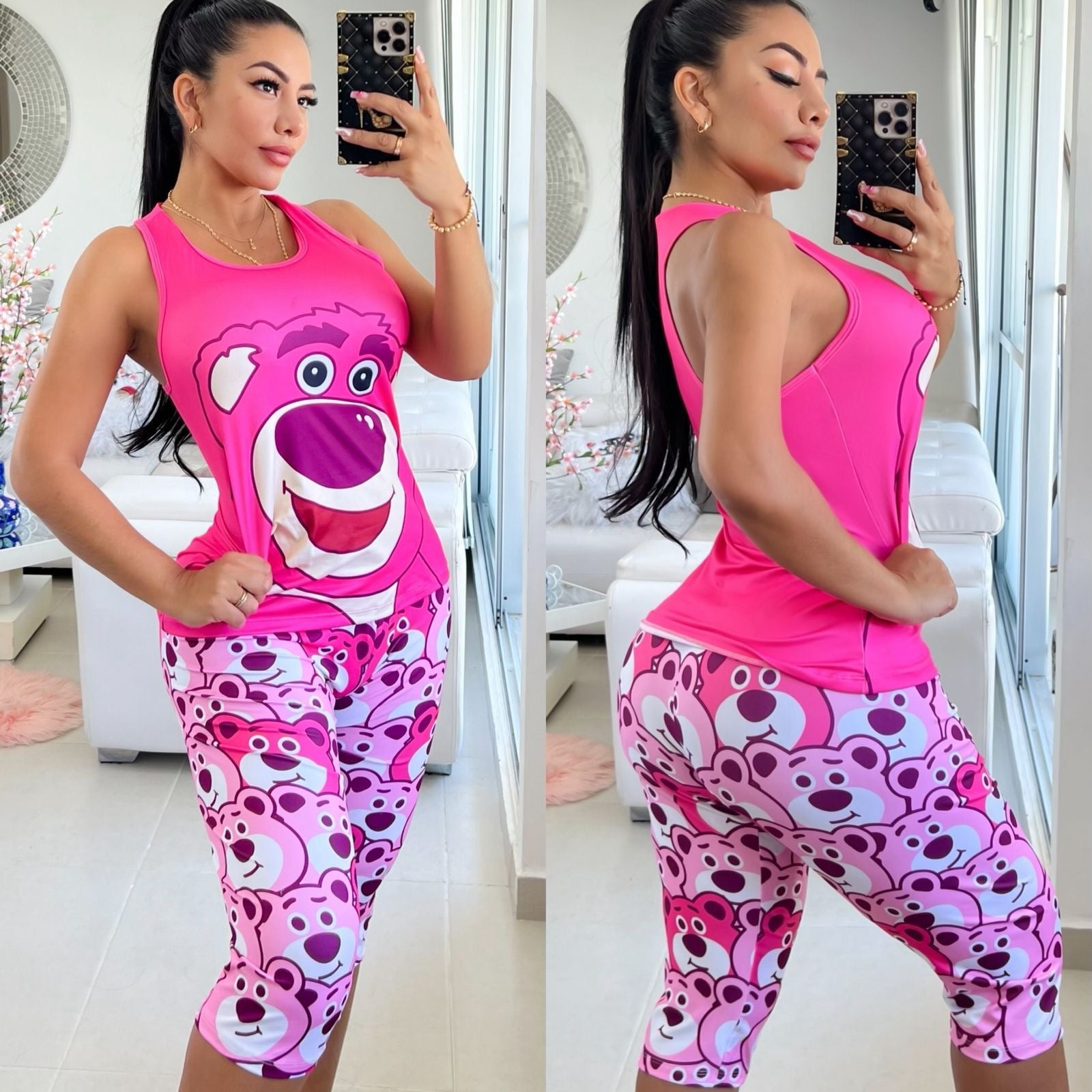 Pink Bear PJ Set-BeautyRosee Boutique