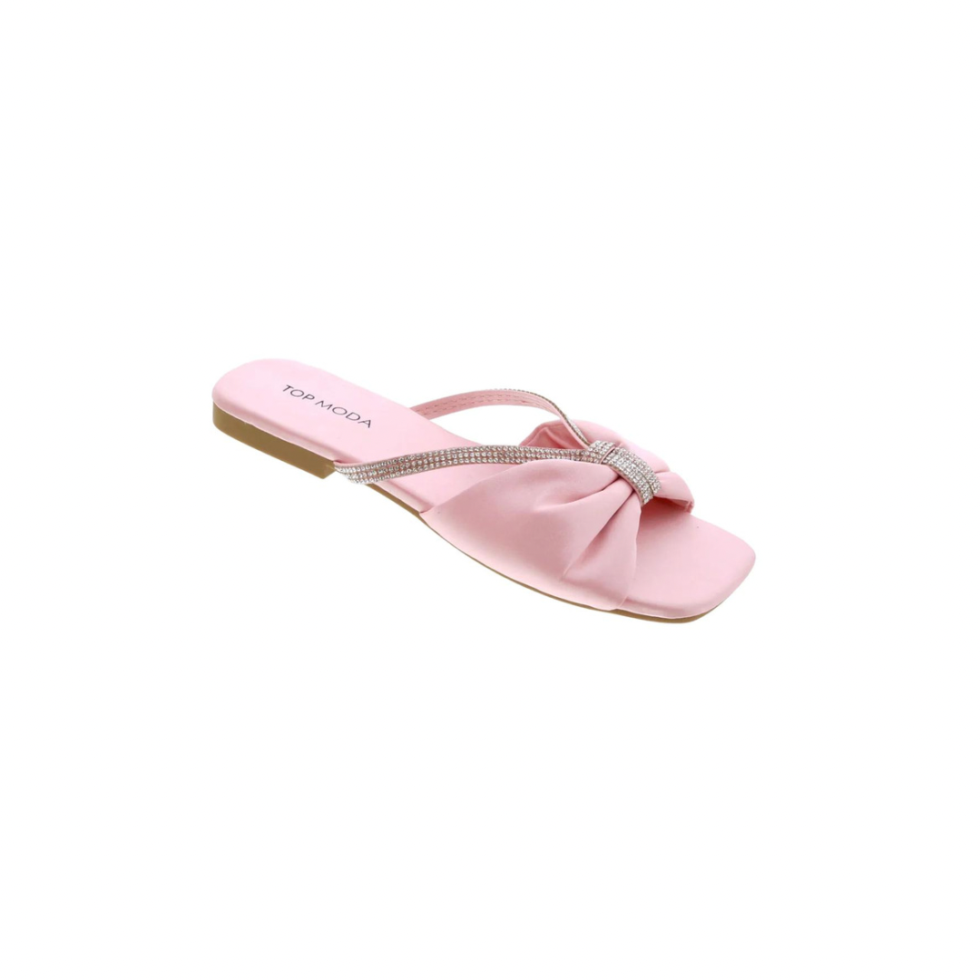 Top Moda Pink Rhinestone Flats