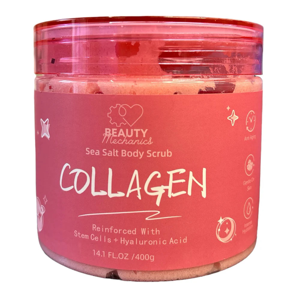 Beauty Mechanics Collagen Sea Salt Body Scrub | Exfoliating & Firming Skincare