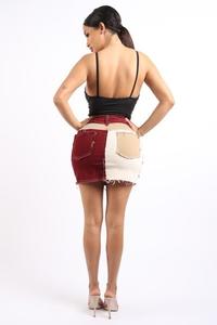 PATCHING FEELINGS MINI SKIRT-BeautyRosee Boutique